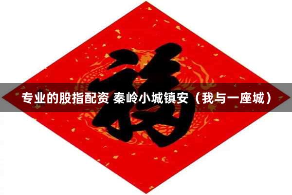 专业的股指配资 秦岭小城镇安（我与一座城）